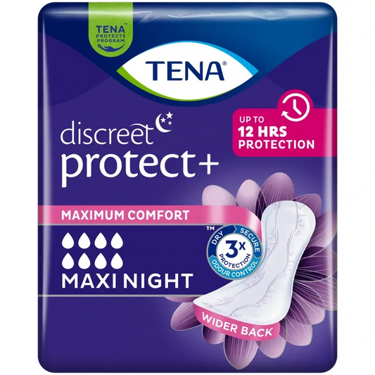 Tena Discreet Compresa Maxi Night, 12 Unidades