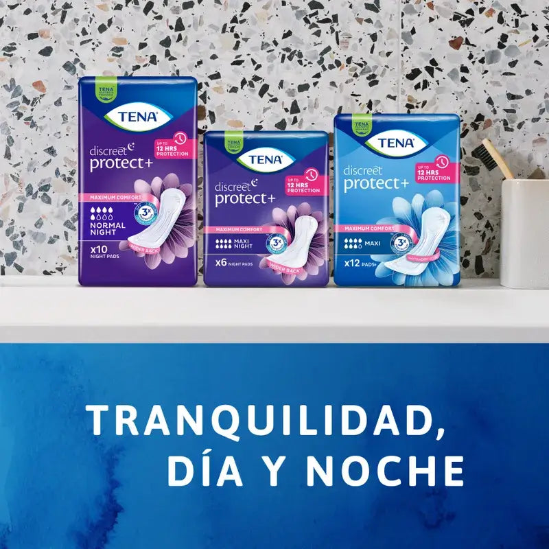Tena Discreet Normal Night, 10 Unidades