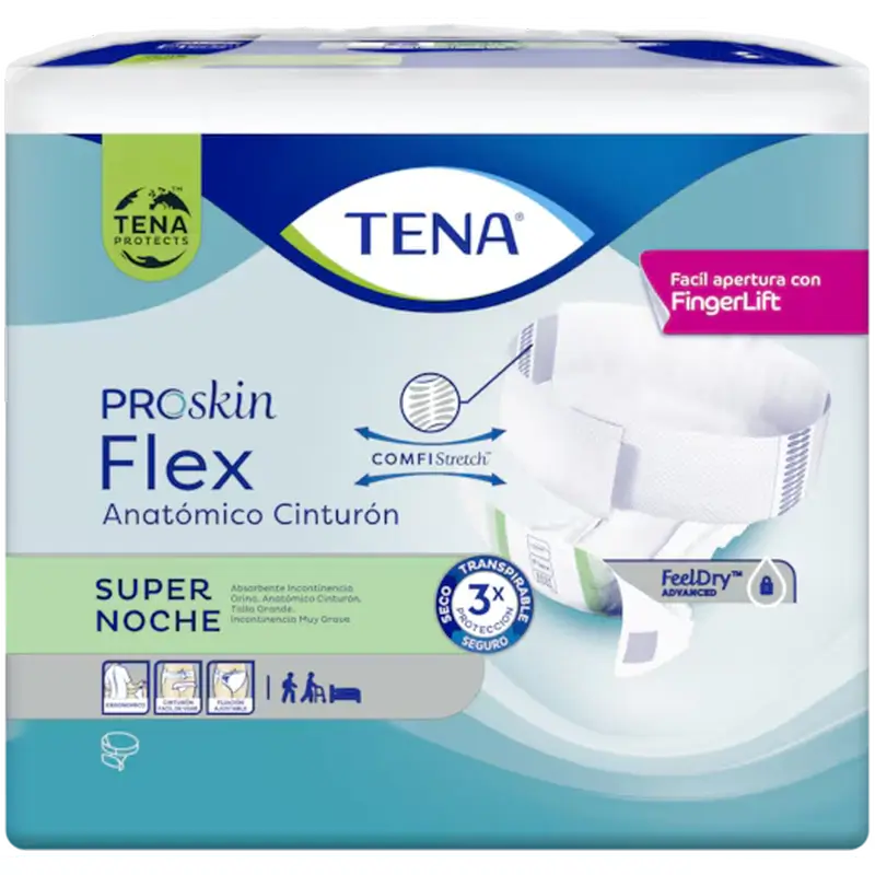 Tena Flex Proskin Super Mediano Supernoche , 80 unidades