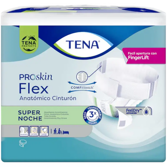 Tena Flex Proskin Super Mediano Supernoche , 80 unidades