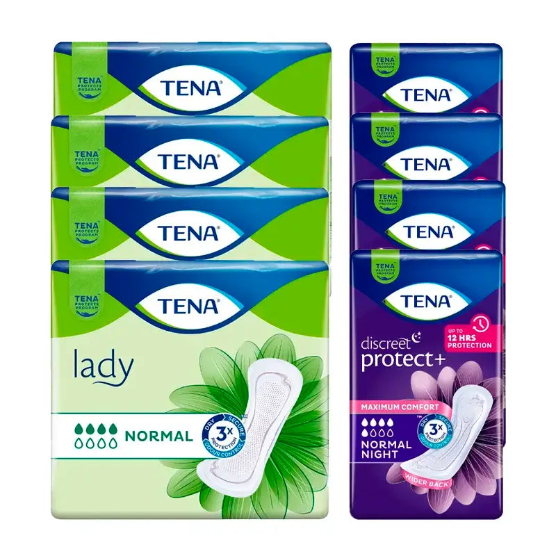 TENA Lady Normal 4 x 24 uds + TENA Discreet Normal Night 4 x10 uds - 1 MES