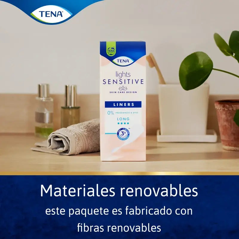 Tena Lights Sensitive Long Liner, 20 Unidades