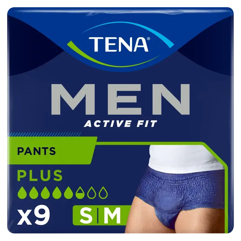 Tena Men Pants Active Talla S-M, 9 Unidades