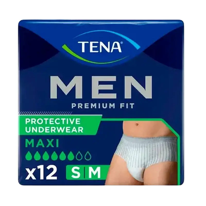 Tena Men Pants Premium Fit Maxi Talla S-M, 12 Unidades
