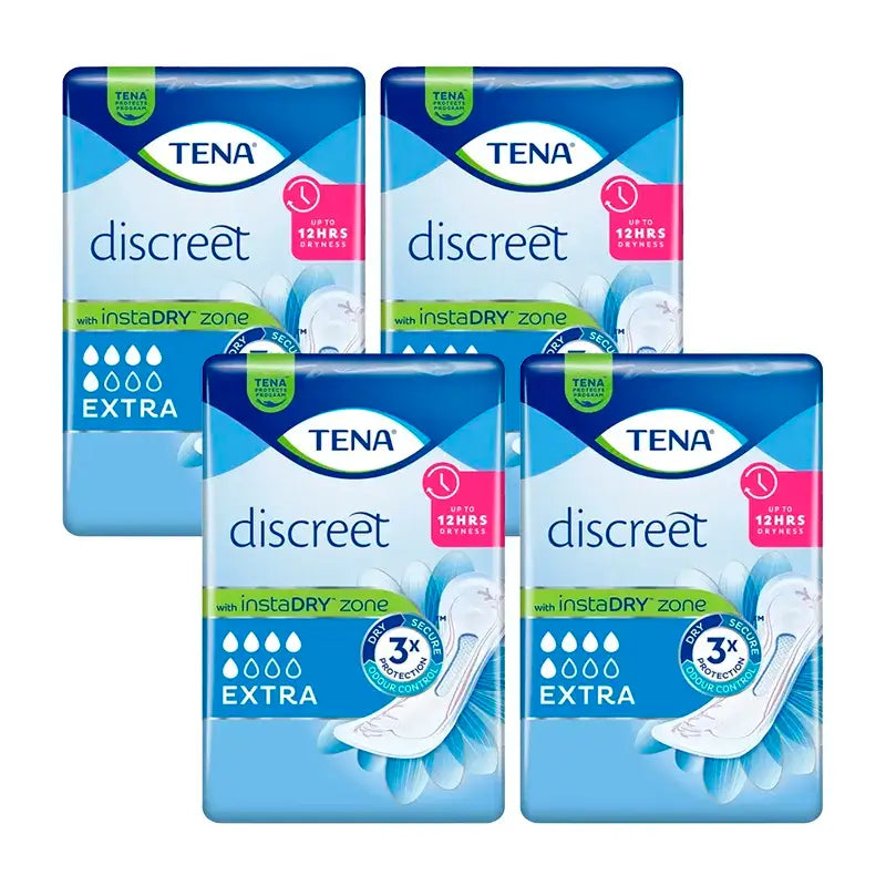 TENA Pack Discreet Extra Id, 4 X 20 Unidades
