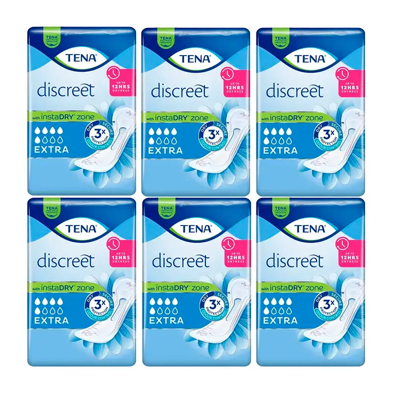TENA Pack Discreet Extra Id, 6 X 20 Unidades