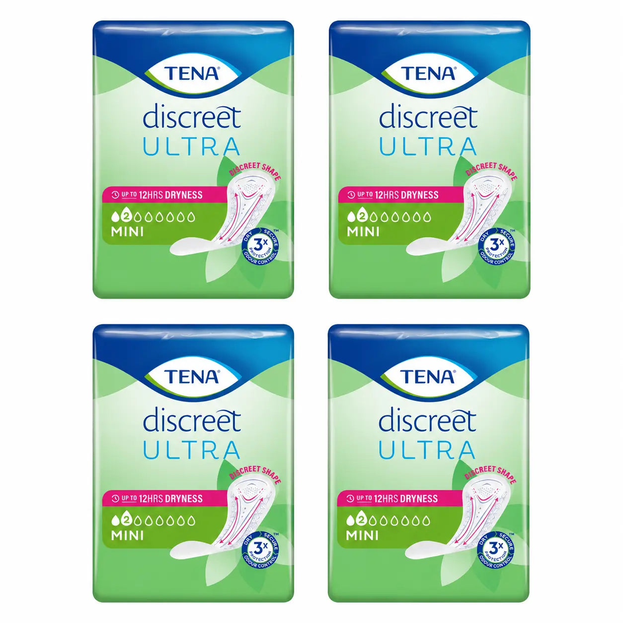 TENA Pack Discreet Mini, 4 X 20 Unidades