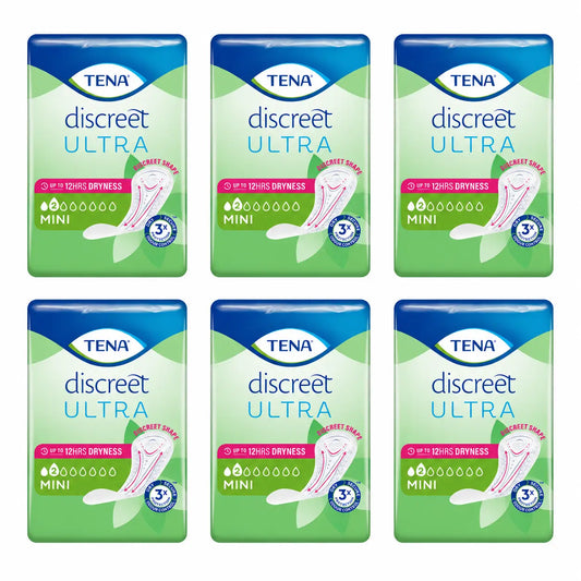 TENA Pack Discreet Mini, 6 X 20 Unidades