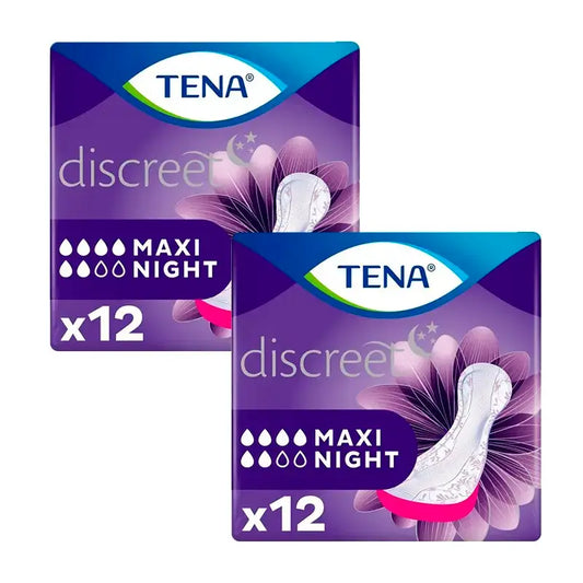 Tena Pack Lady Compresa Maxi Night, 2 X 12 Unidades