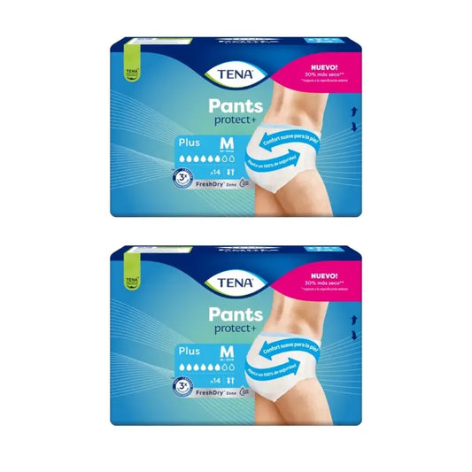 Tena Pack Pants Plus Talla M, 2 X 14 Unidades