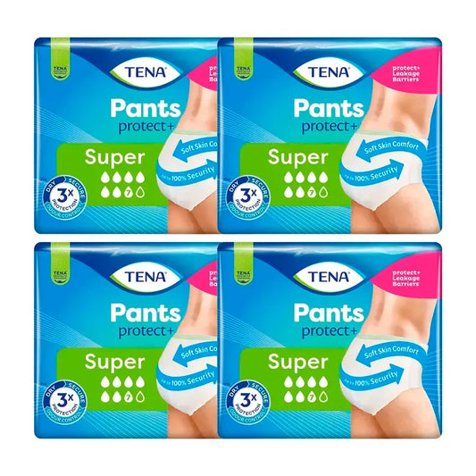 TENA Pack Pants Super Talla M, 4 X 12 Unidades