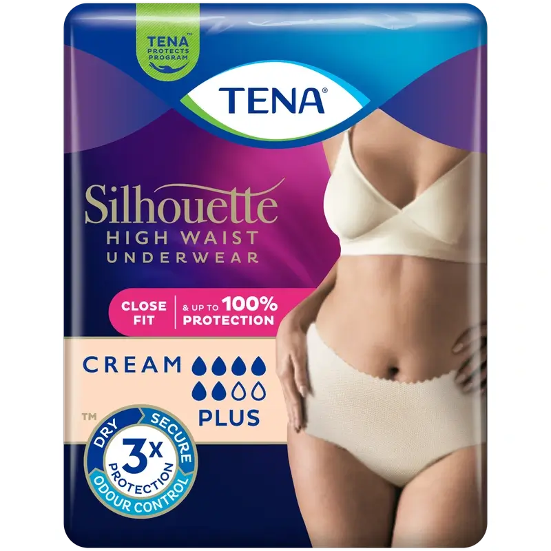 Tena Silhouette Crema Cintura Alta Grande , 8 unidades
