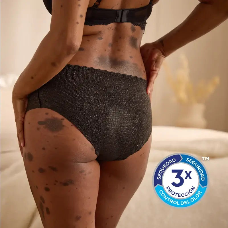 Tena Silhouette Negro Cintura Baja Grande , 10 unidades