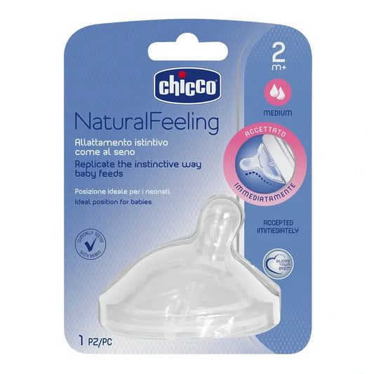 Chicco Tetina Naturalfeeling Flujo Medio 1 Unidad 2M+