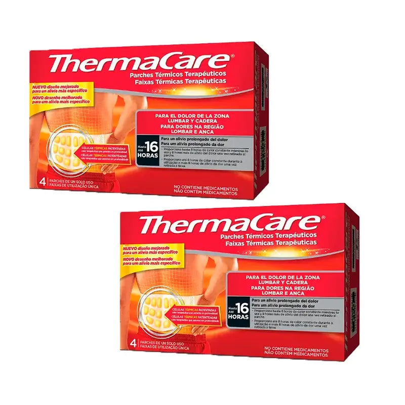 Thermacare Lumbar Cadera, Pack 2 x 4 unidades