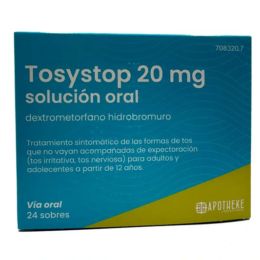 Tosystop 20 Mg, 24 sobres para solución oral