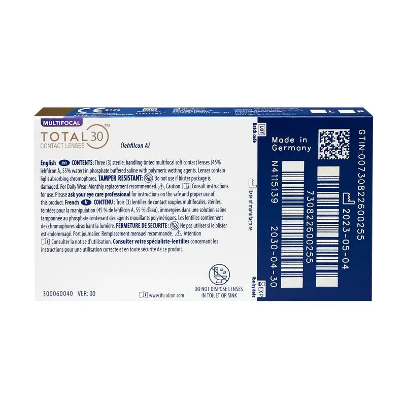 Total30 Lentillas Multifocales Mensuales , 3 unidades