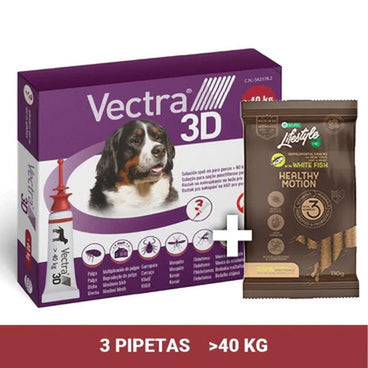 Vectra 3D Perro +40 kg, 3 Pipetas