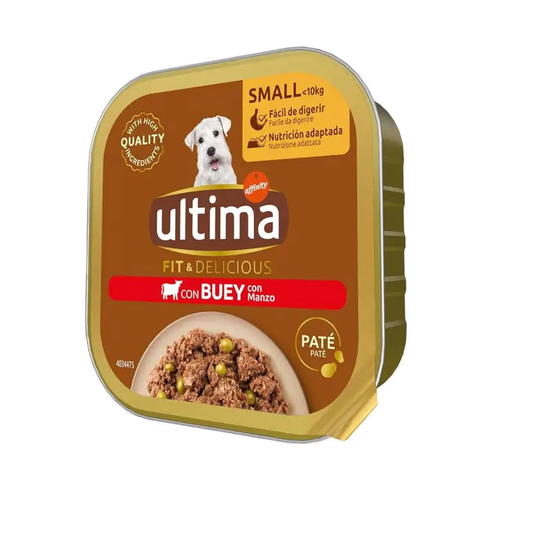 Ultima Comida Húmeda Ud Mini Wet Terrine Beef Tray Sino Grainle, 150 gr