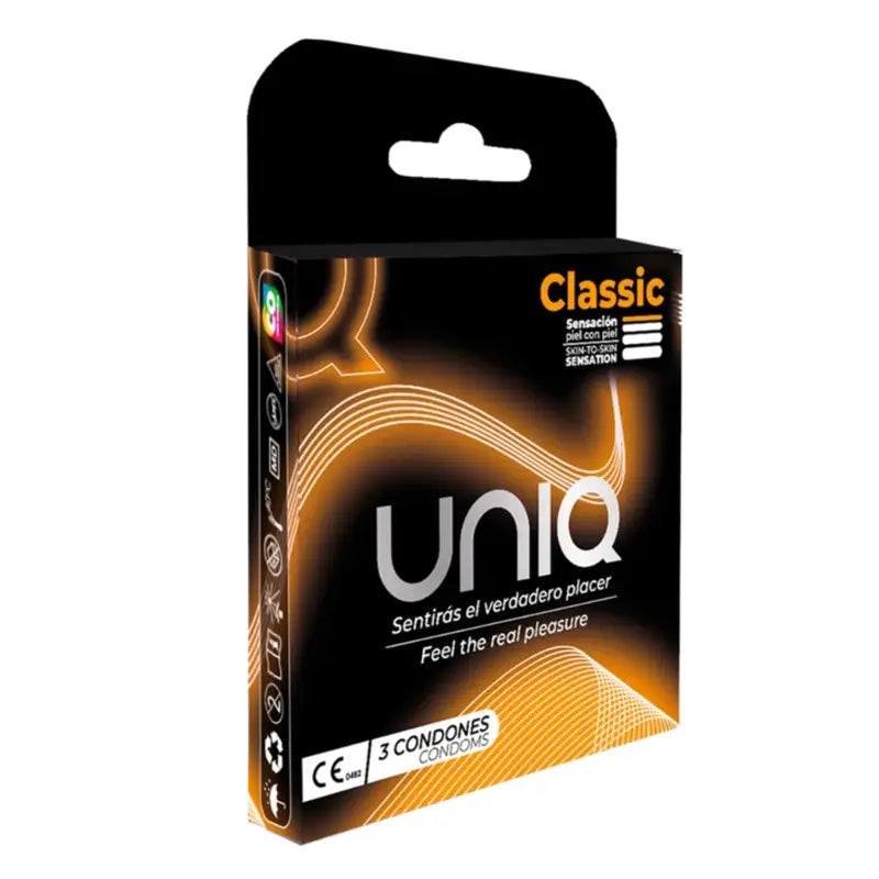 Uniq Classic Preservativos Sin Latex, 3 unidades