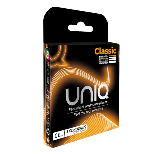 Uniq Classic Preservativos Sin Latex, 3 unidades