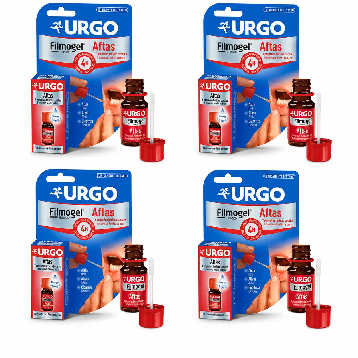 Urgo Aftas Filmogel Frasco 10 Ml , pack 4