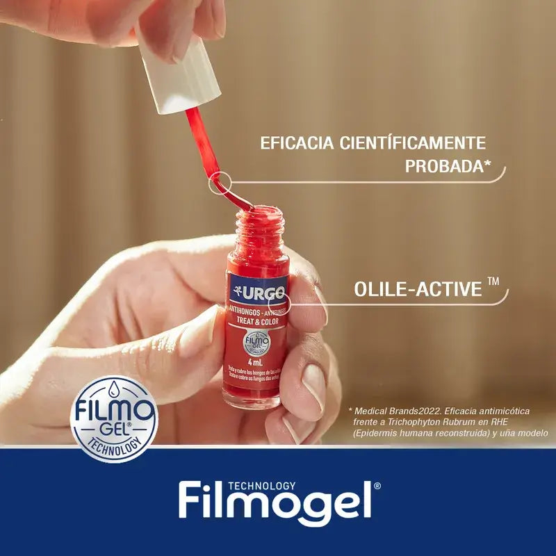 Urgo Anti-hongos Treat & Color Filmogel Rojo Frasco 4 ml