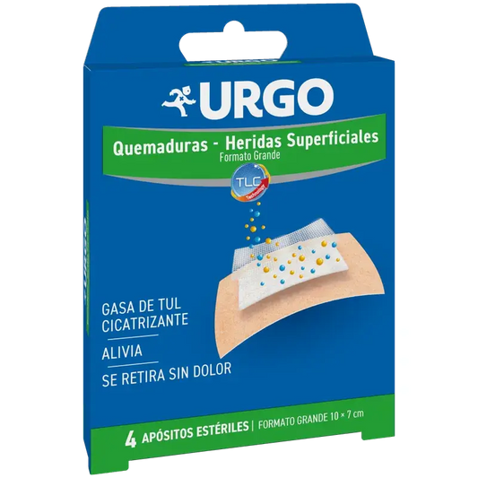 Urgo Apósito Estériles Para Quemaduras Y Heridas Superficiales, 10 X 7 Cm