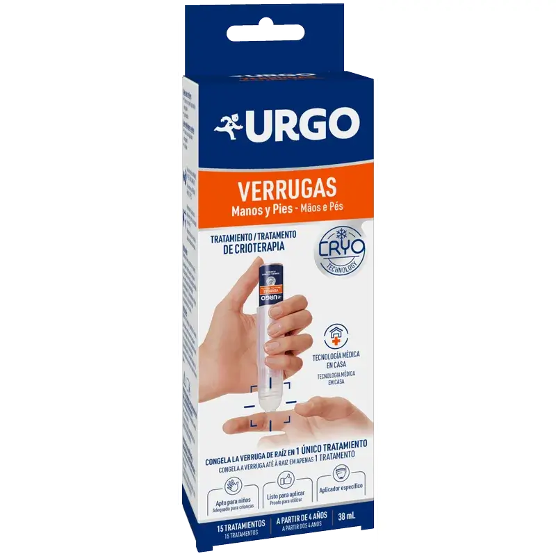 Urgo - Verrugas Crioterapia - Frasco 38 ml, 15 tratamientos