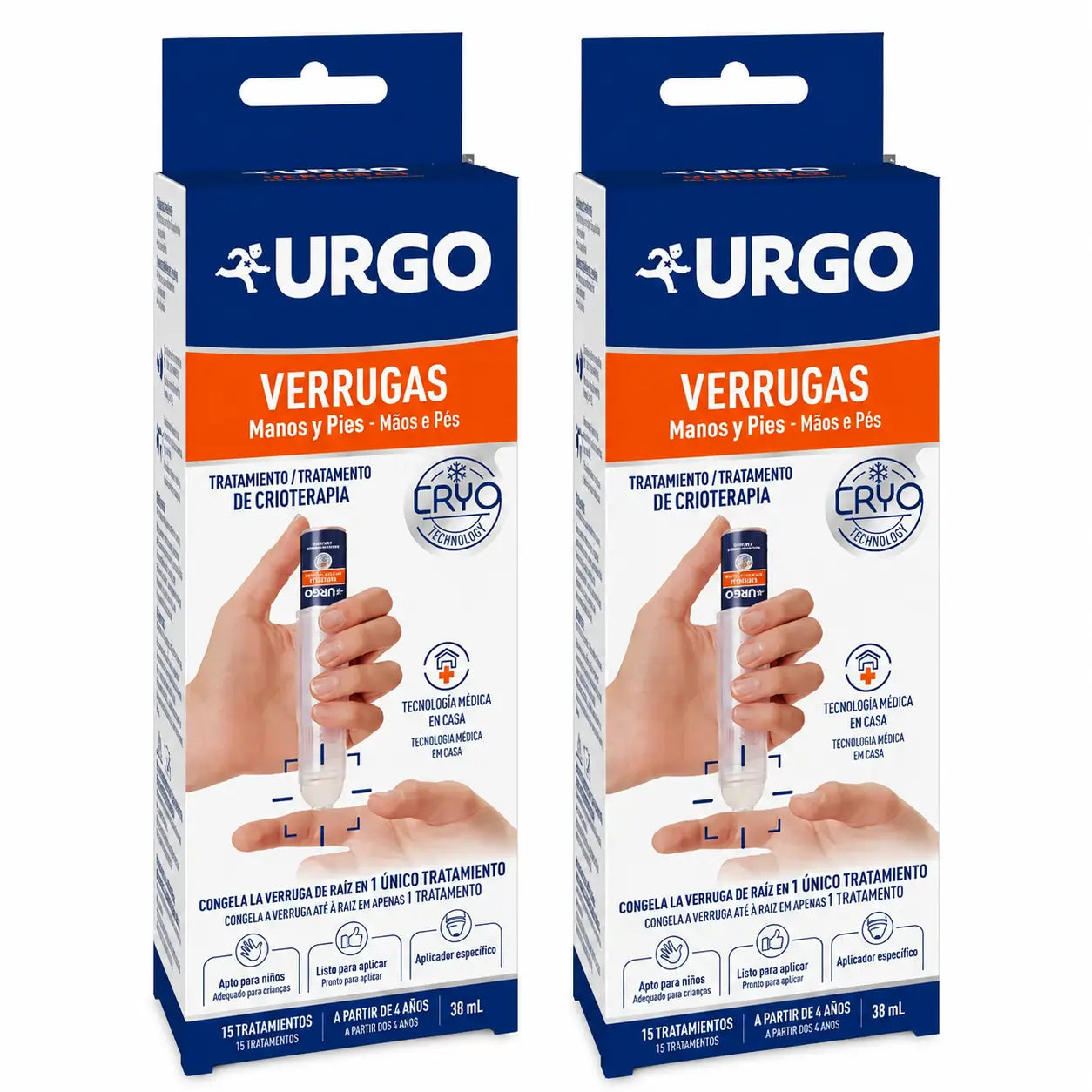 Urgo Verrugas Crioterapia - Frasco 38 Ml, 15 Tratamientos , pack 2