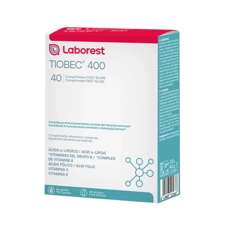 Tiobec 400 Complemento Alimenticio 40 comprimidos Fast-Slow