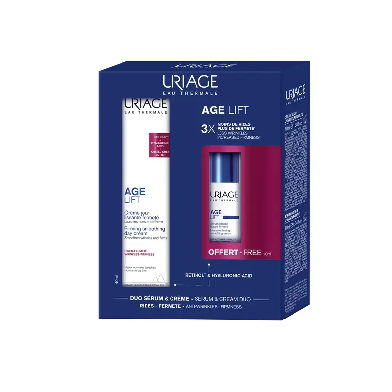 Uriage Age Lift Crema Reafirmante Antiedad Dia, 40 Ml + Regalo Sérum Intensivo Anti-Arrugas 10Ml