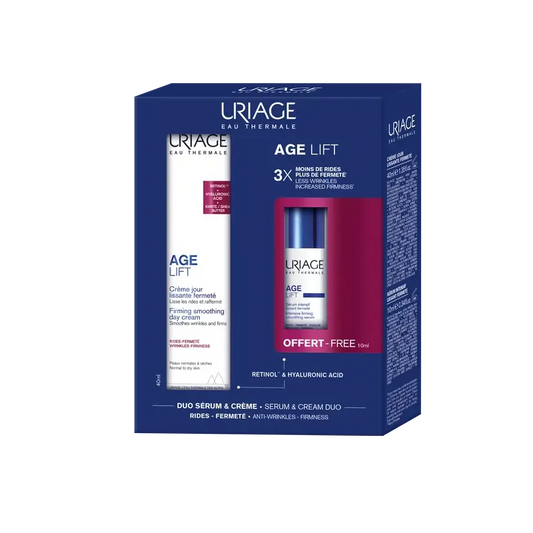 Uriage Age Lift Crema Reafirmante Antiedad Dia, 40 Ml + Regalo Sérum Intensivo Anti-Arrugas 10Ml