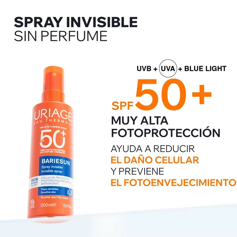 Uriage Bariésun Spray Sin Perfume SPF 50+ 200 ml