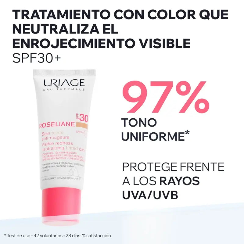 Uriage Roséliane Cc Cream Spf30 Crema Con Color Piel Sensible, Con Rojeces, Rosácea E Hiperreactiva , 40 ml