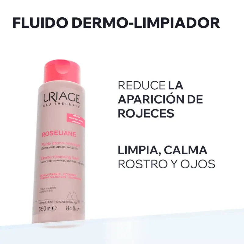 Uriage Roséliane Fluido Dermo Limpiador, 250 ml