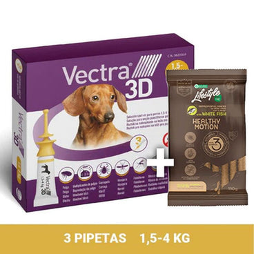 Vectra 3D Perro 1,5-4 Kg, 3 Pipetas