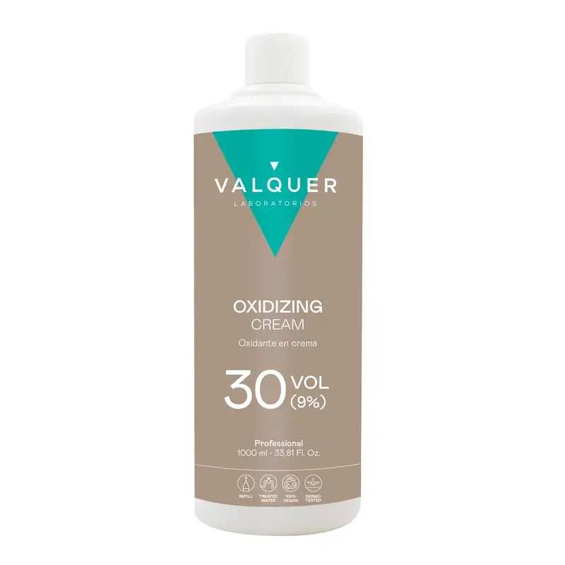 Valquer Agua Oxigenada 30 Vol (9%) – Oxidante Capilar Profesional , 1 L