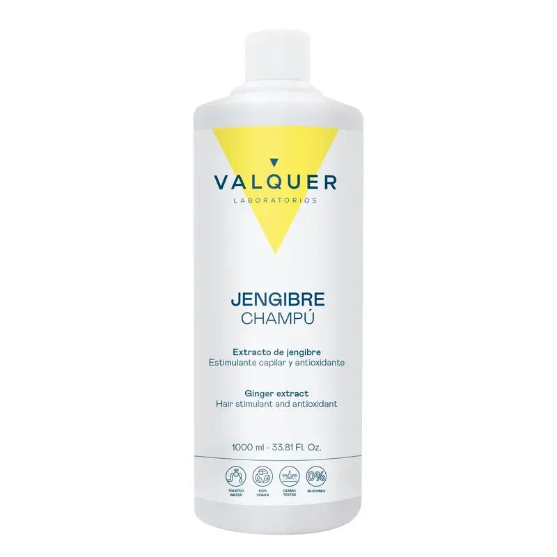 Valquer Champú Jengibre Ginger Strong - Anticaspa, Revitalizante Y Fortalecedor , 1 L