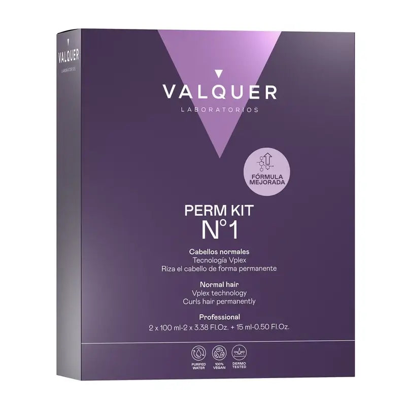 Valquer Kit Profesional Para Permanente Nº 1 – Cabellos Normales | Rizado Duradero En 3 Pasos