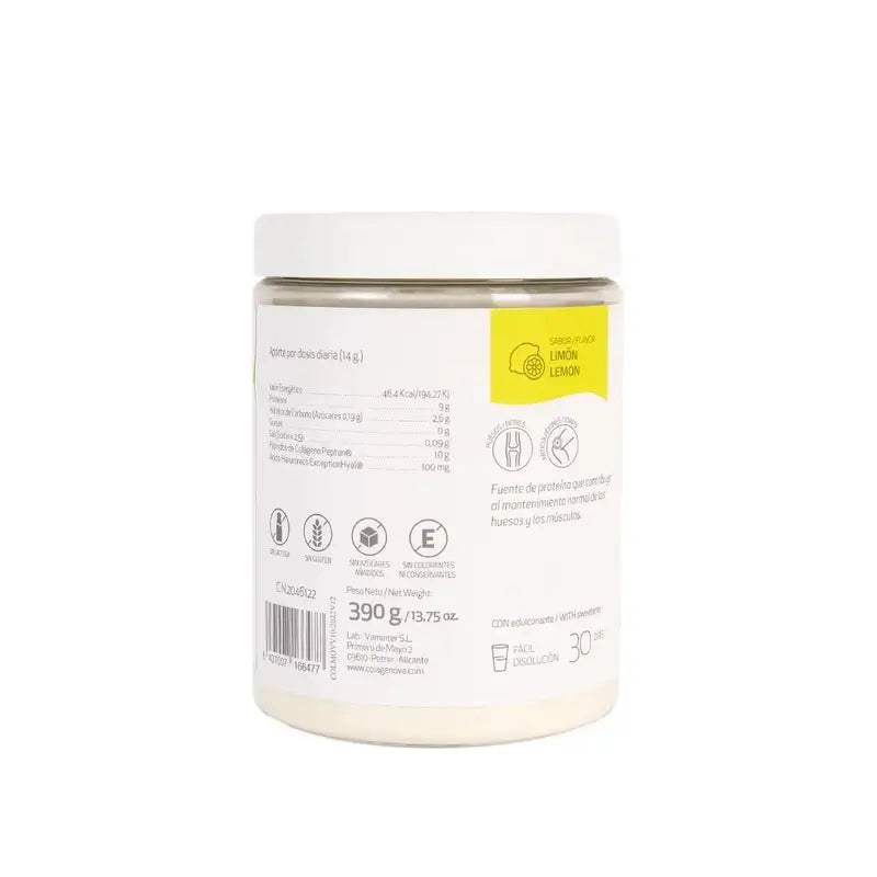 Colagenova Movility Colageno Hidrolizado 390 Gr + Hialuronico Limon