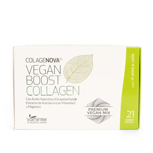 Colagenova Vegan Boost Te Verde + Limon, 21 Sobres