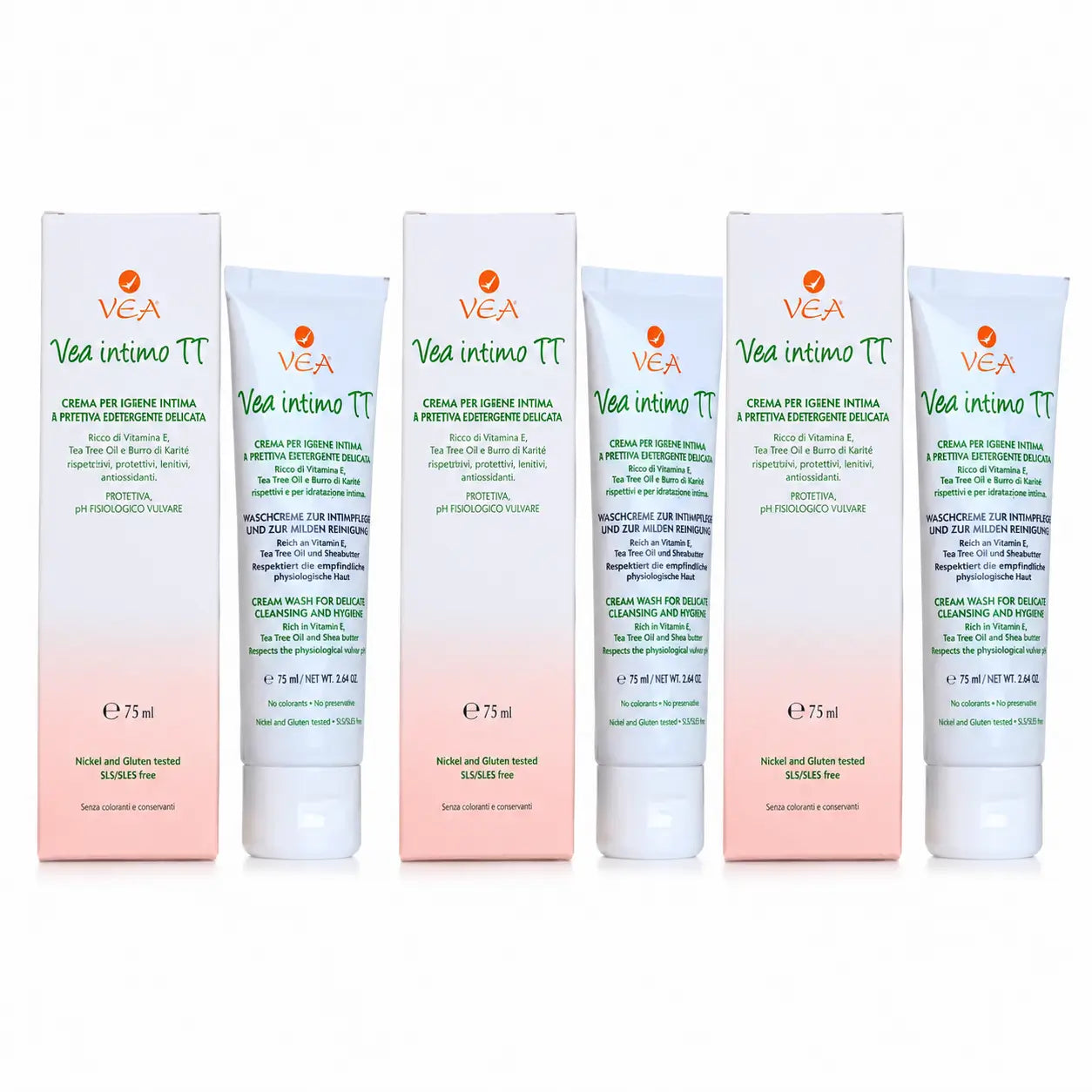 Vea Intimo Tt Crema Higiene Intima 75 Ml pack 3