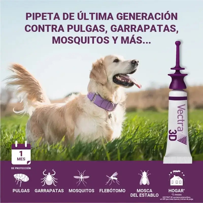 Vectra 3D Perro +40 kg, Pack 2 x 3 Pipetas