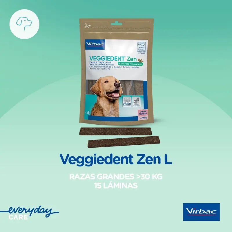 Virbac Veggiedent Zen L, Snack Dental Para Perros Raza Grande