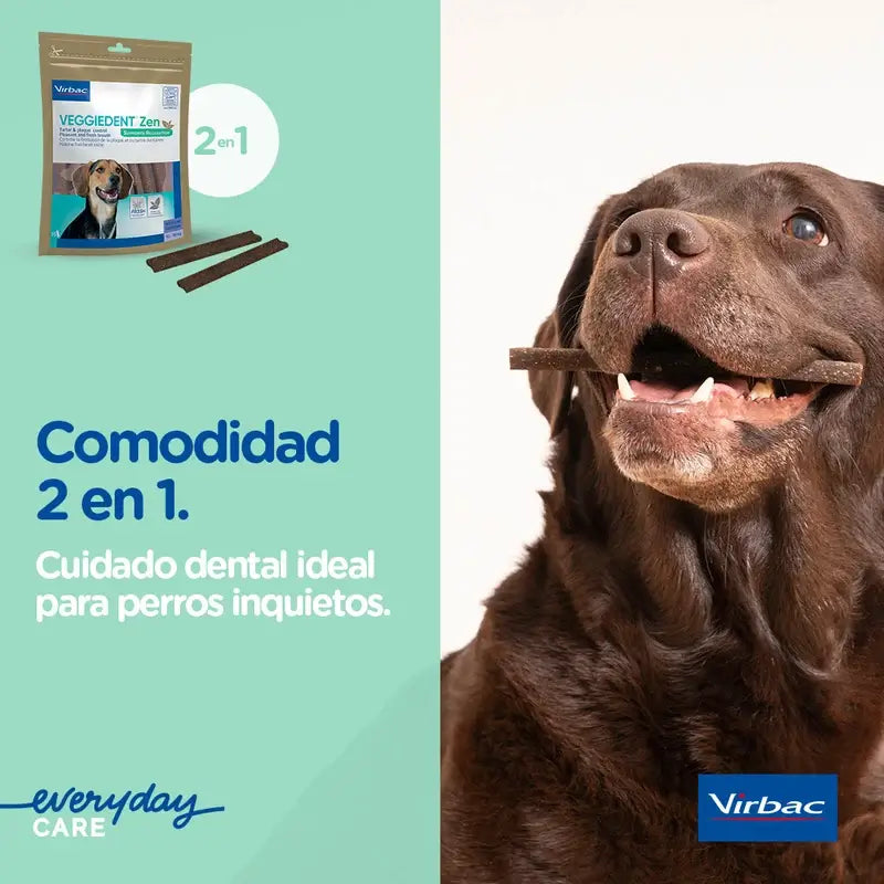 Virbac Veggiedent Zen L, Snack Dental Para Perros Raza Grande