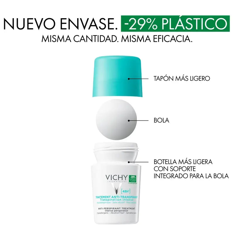 Vichy Desodorante Tratamiento Anti-Transpirante 48H Roll-On 50 ml