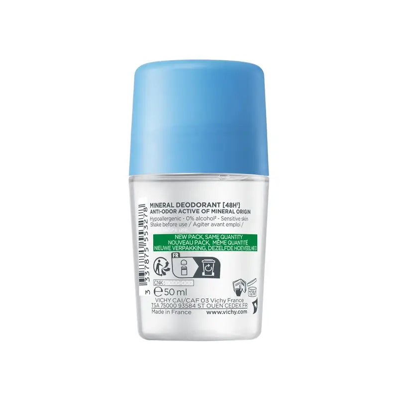 Vichy Desorodante Mineral Tolerancia Óptima 48H Roll-On 50 ml