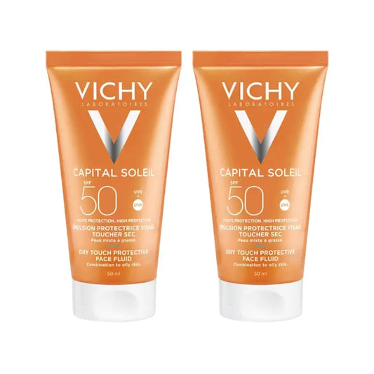 Vichy Duplo Capital Soleil Crema Rostro Spf50+, 2X50 Ml