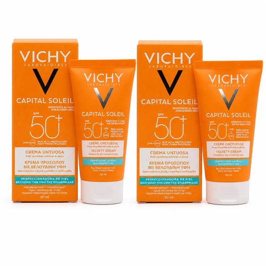 Vichy Duplo Capital Soleil Crema Rostro Spf50+, 2X50 Ml